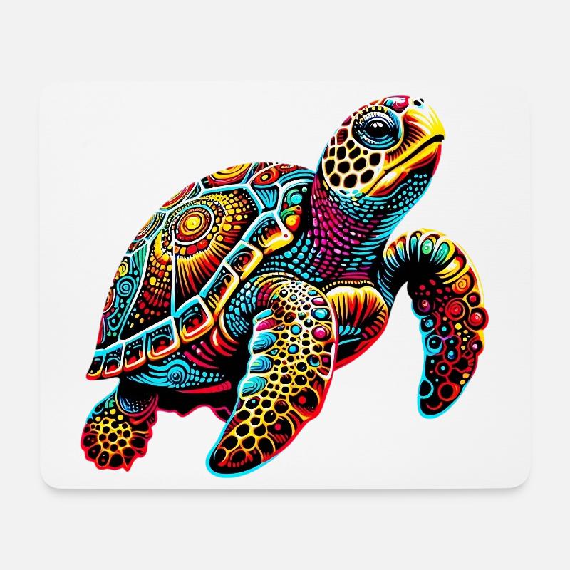 Schildkröte - Mousepad (Querformat) - Weiß