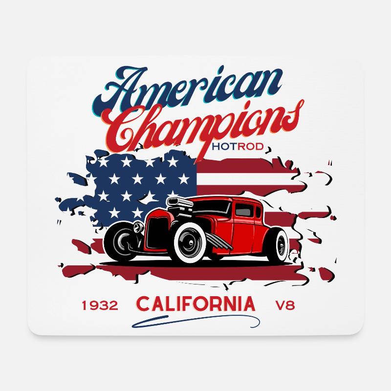hot rod / hot rods - Mouse Pad (horizontal) - white
