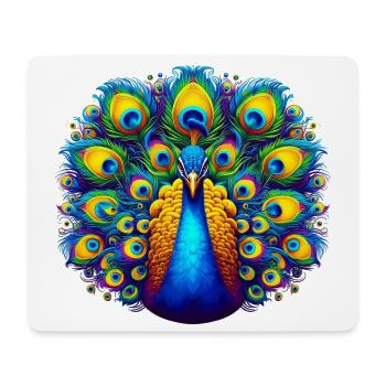 Paon - Tapis de souris (format paysage) - blanc - Devant