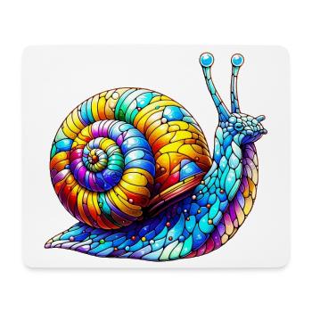 Escargot - Tapis de souris (format paysage) - blanc - Devant