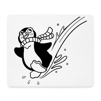 Pinguin-Spaß zum Ausmalen für Kinderbekleidung - Mousepad (Querformat) - Weiß - Vorne
