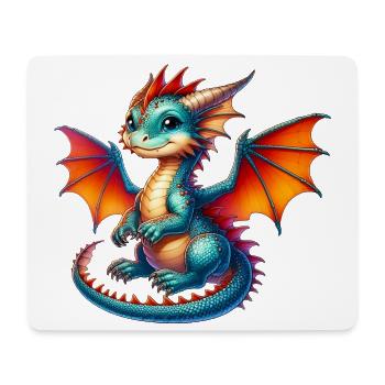 Drache - Mousepad (Querformat) - Weiß - Vorne