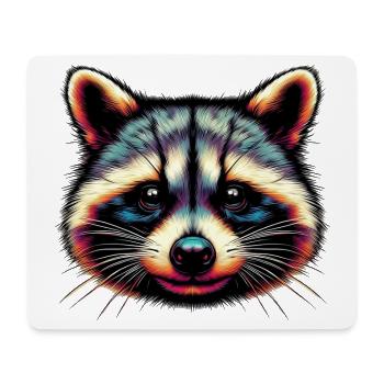 Waschbär - Mousepad (Querformat) - Weiß - Vorne