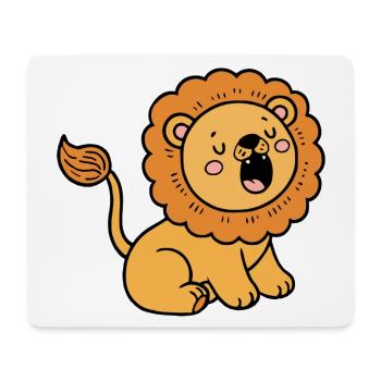 Lion - Mouse Pad (horizontal) - white - Front