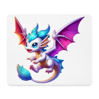 Dragon - Tapis de souris (format paysage) - blanc - Devant
