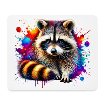 Raccoon - Mouse Pad (horizontal) - white - Front