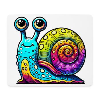 Schnecke - Mousepad (Querformat) - Weiß - Vorne