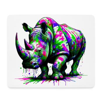 Nashorn - Mousepad (Querformat) - Weiß - Vorne