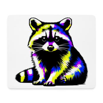 Waschbär - Mousepad (Querformat) - Weiß - Vorne