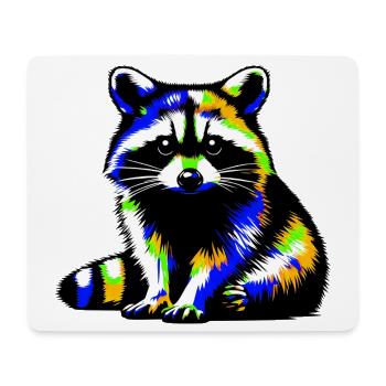 Raccoon - Mouse Pad (horizontal) - white - Front