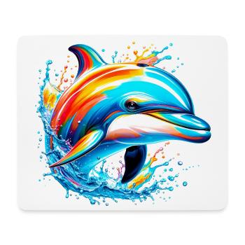 Dauphin - Tapis de souris (format paysage) - blanc - Devant