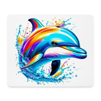 Delfin - Mousepad (Querformat) - Weiß - Vorne
