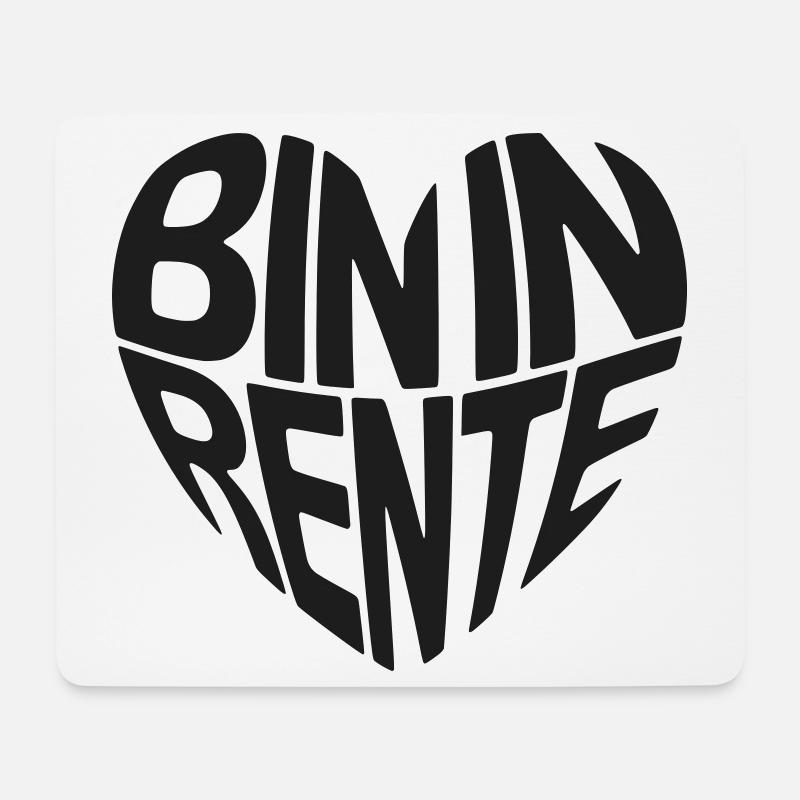Bin in Rente - Mousepad (Querformat) - Weiß