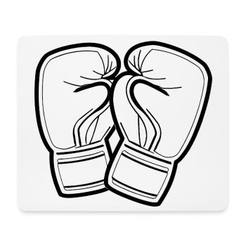 Boxing Gloves Line Art - Mouse Pad (horizontal) - white - Front