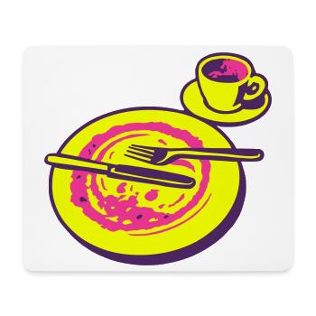 Lecker wars! Lebensart perfekt als Motiv - Mousepad (Querformat) - Weiß - Vorne