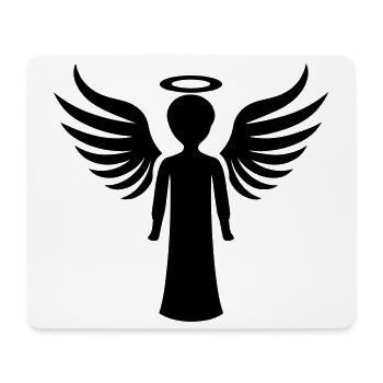 Symbole de l’ange - Tapis de souris (format paysage) - blanc - Devant