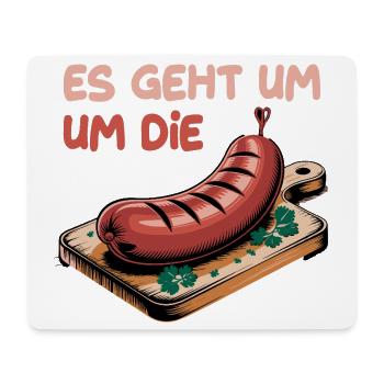  Es Geht Um Die Wurst Humorvolle Illustration - Mousepad (Querformat) - Weiß - Vorne