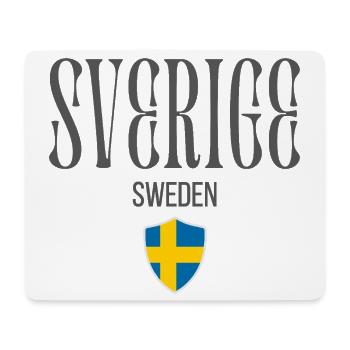 Swedish patriot, minimalist sleek design - Mouse Pad (horizontal) - white - Front