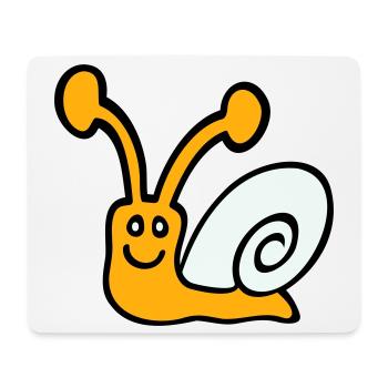 Snail Shell Cute Cute Happy Cool - Mouse Pad (horizontal) - white - Front