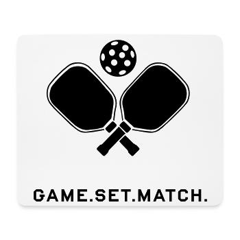 Pickleball - Tapis de souris (format paysage) - blanc - Devant