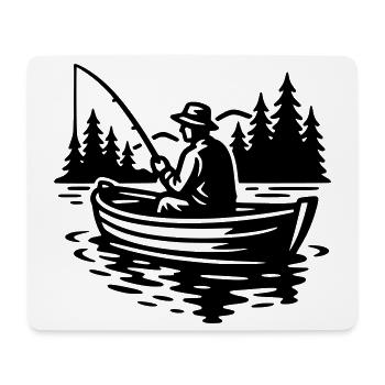 Pêche - Tapis de souris (format paysage) - blanc - Devant