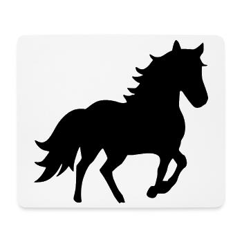 Horses Silhouettes T-shirt Gift Rider - Mouse Pad (horizontal) - white - Front