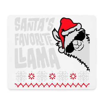 Santa's Favorite Llama Cool Side Sunglasses - Mouse Pad (horizontal) - white - Front