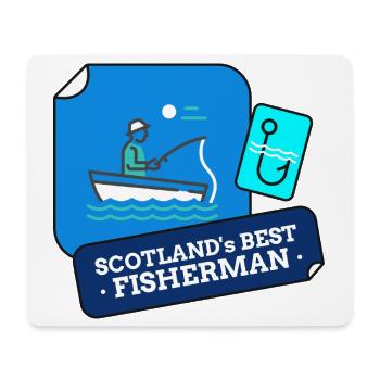 Schottlands bestes Fischer-Design - Mousepad (Querformat) - Weiß - Vorne