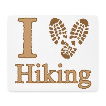 I Heart Hiking Camping Nature Walking - Mouse Pad (horizontal) - white - Front