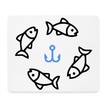 Fishing & Fishing | Petri Heil Hobby Logo - Mouse Pad (horizontal) - white - Front