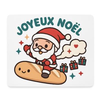 Santa Surf Pain de Noël - Tapis de souris (format paysage) - blanc - Devant