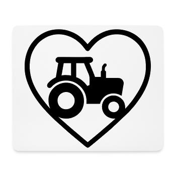 Heart Tractor – Farmer Passion Design - Mouse Pad (horizontal) - white - Front