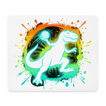 Joueur de handball T-Rex Graphic Enfants Adolescents drôles - Tapis de souris (format paysage) - blanc - Devant