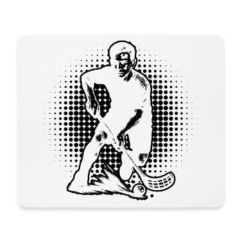 Floorball Liebe klarer Look für Unihockey - Mousepad (Querformat) - Weiß - Vorne