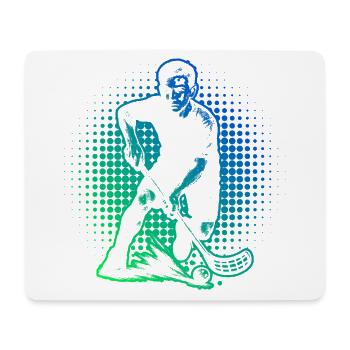 Motif floorball pour de véritables amoureux - Tapis de souris (format paysage) - blanc - Devant