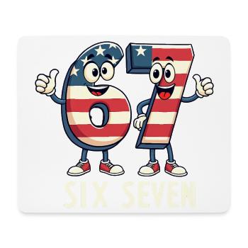 US Flag 67 Memes Six Seven - Mouse Pad (horizontal) - white - Front