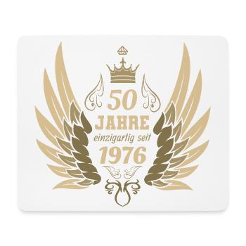 Einzigartiger 50. Geburtstag Jahrgang Engel Flügel - Mousepad (Querformat) - Weiß - Vorne
