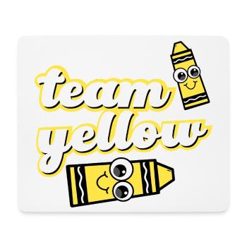 Team Yellow Crayons with Face - Mouse Pad (horizontal) - white - Front
