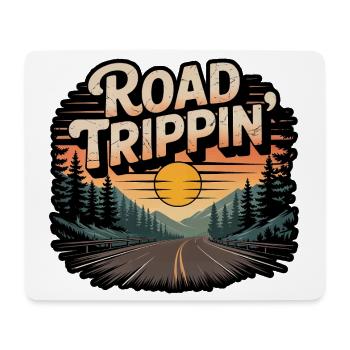 Road Trippin Retro Vintage Sunset Adventure - Mousepad (Querformat) - Weiß - Vorne