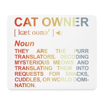 Katzenbesitzer Bedeutung - Mousepad (Querformat) - Weiß - Vorne