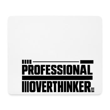 Introvertiert professional Overthinker - Mousepad (Querformat) - Weiß - Vorne