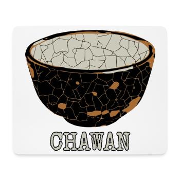 Cracked Chawan Tea Bowl - Mouse Pad (horizontal) - white - Front