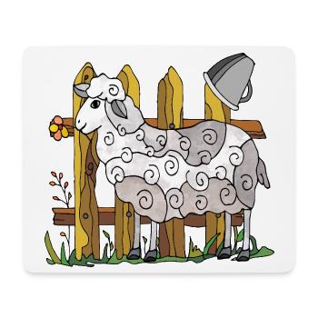Schaf - Mousepad (Querformat) - Weiß - Vorne