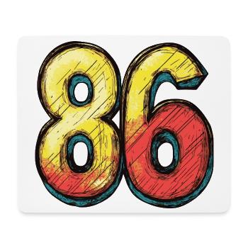86 Number Colorful - Mouse Pad (horizontal) - white - Front