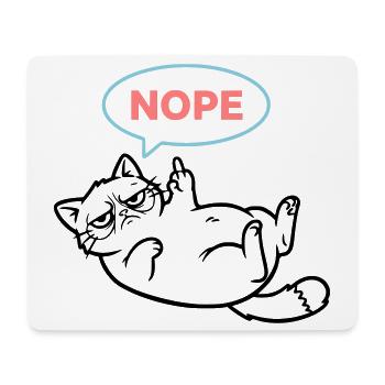 Chat Nope Bulle de Dialogue Colorée - Tapis de souris (format paysage) - blanc - Devant