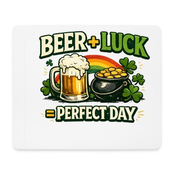 Bierglück Perfekter Tag - Mousepad (Querformat) - Weiß - Vorne