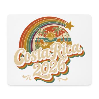 Costa Rica 2026 Retro Sunset - Mouse Pad (horizontal) - white - Front