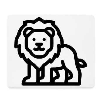 lion - Tapis de souris (format paysage) - blanc - Devant