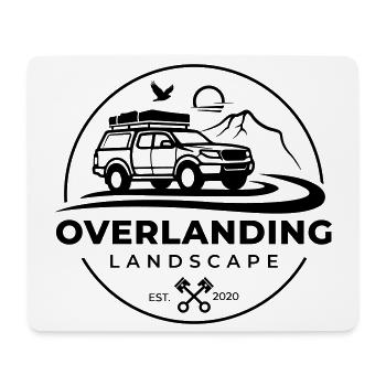 Paysage d’Overlanding Round Black - Tapis de souris (format paysage) - blanc - Devant
