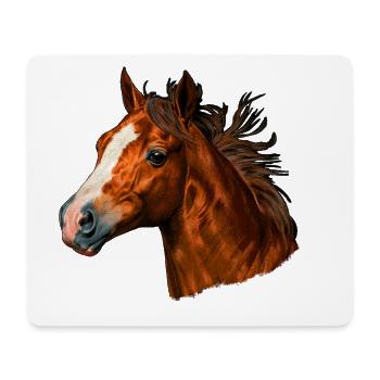 Horse Head, Animal Designs - Mouse Pad (horizontal) - white - Front